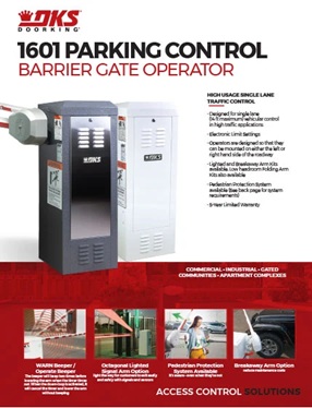 Doorking 1601 Cutsheet